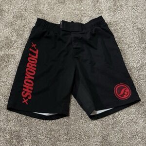 SHOYOROLL Shorts Men Large Black MMA Training Fight Grappling Jiu Jitsu Made USA